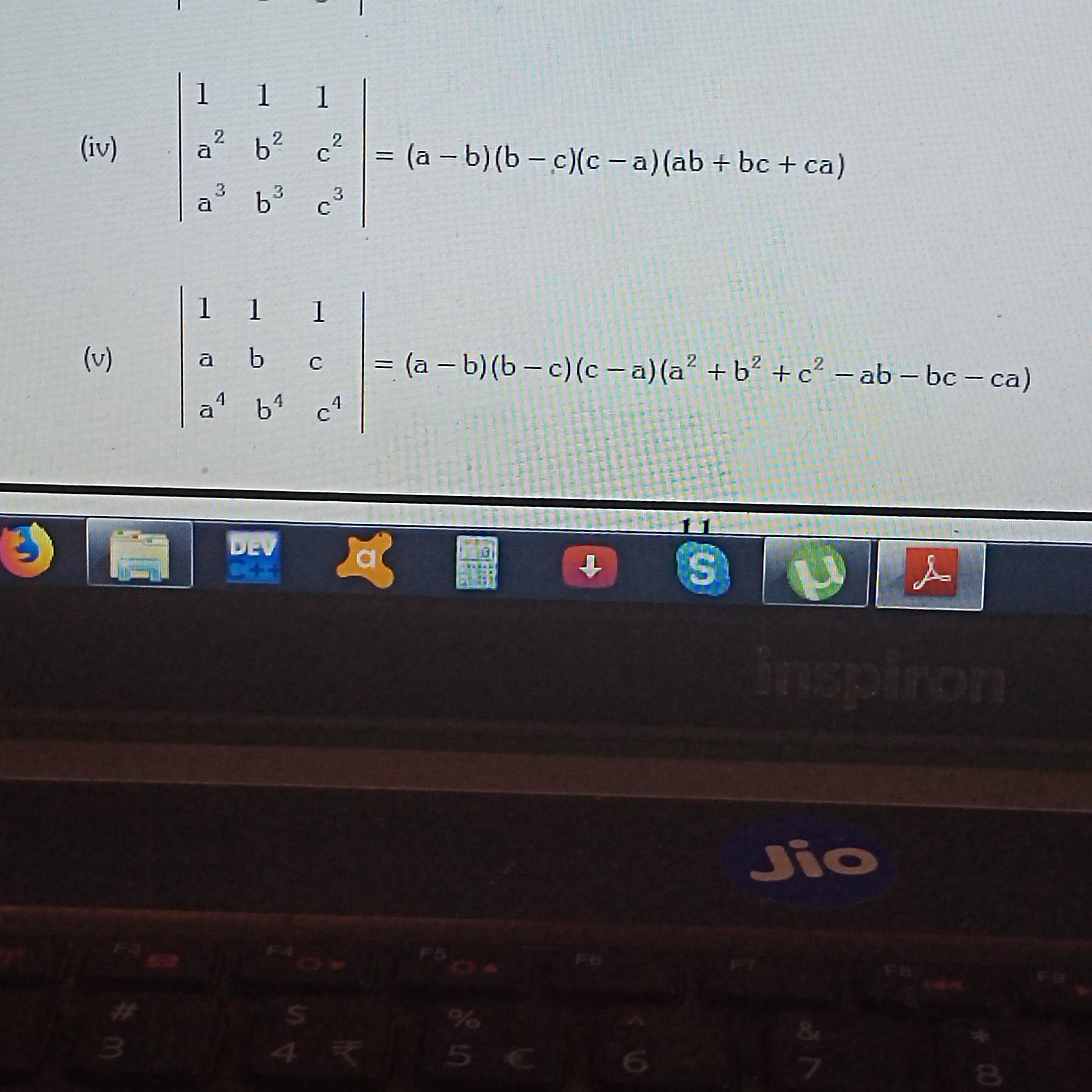 Question image for I have atached image.please solve (iv) and (v). A